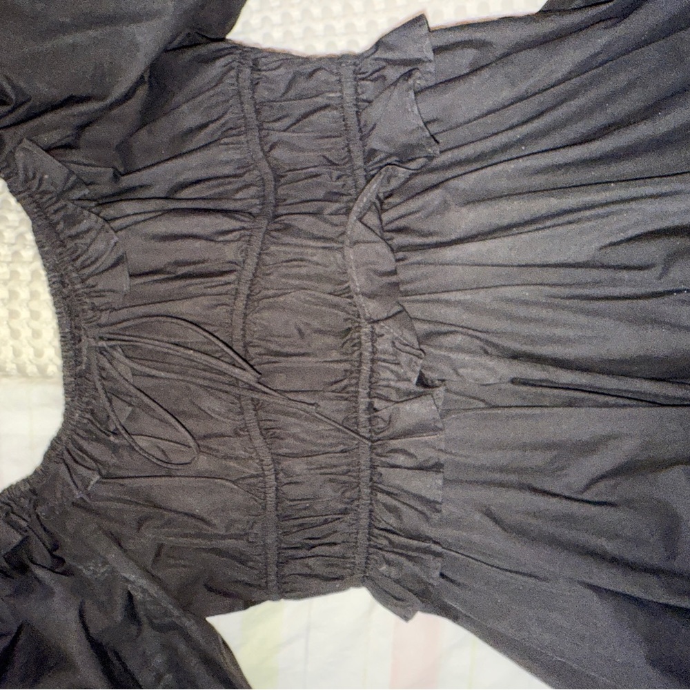 En Saison Charcoal Gathered Top - Picture 3 of 5
